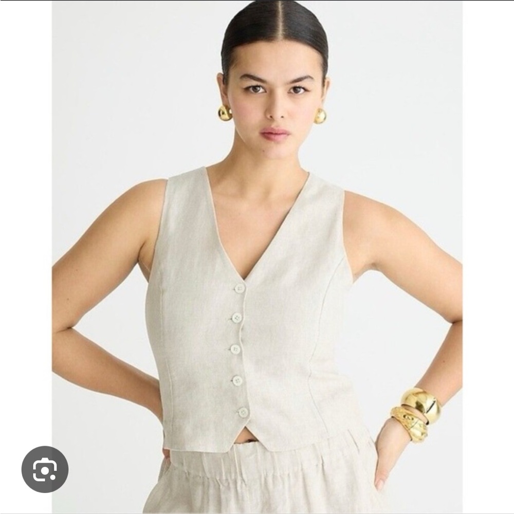 J. Crew Slim Fit Linen Vest